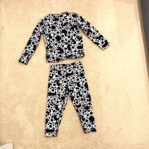 Burton fleece base layer matching set.